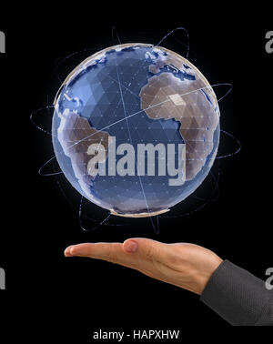 Globo mondo infografico - Presentazione Foto Stock