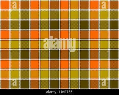 Verde Arancione khaki controllare lo sfondo senza giunture. Illustrazione Vettoriale. Design piatto. EPS10. Illustrazione Vettoriale