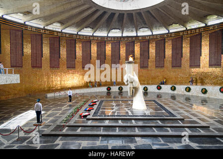 Sala della gloria militare. Il complesso memoriale Mamayev Kurgan. Volgograd, Russia Foto Stock