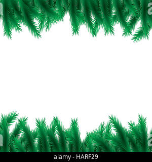 Albero di natale su sfondo bianco. Auguri di Buon Natale. Foto Stock