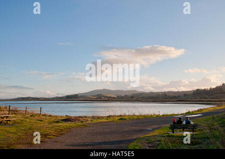 Shollenberger Park, di Petaluma California, è una popolare area ricreativa per le escursioni, birdwatching, percorso per il jogging e la bicicletta. Foto Stock