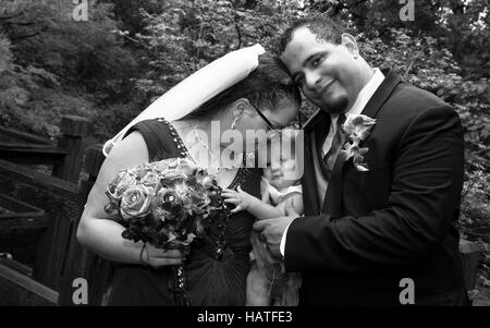 Interracial nozze in Dallas, Texas Foto Stock