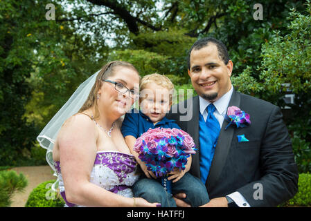 Interracial nozze in Dallas, Texas Foto Stock