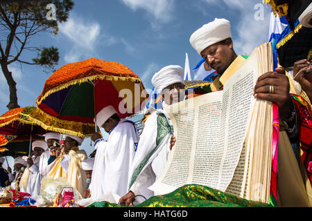 Etiope festival ebraico chiamato Siged avviene a Gerusalemme, Israele Foto Stock