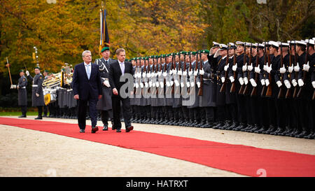 Il Presidente finlandese Niinistö visite Germania Foto Stock