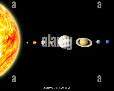 Sistema solare Foto Stock