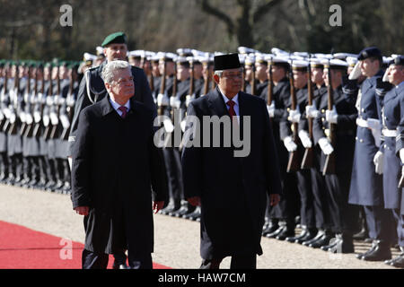 Il Presidente indonesiano Yudhoyono a Berlino. Foto Stock