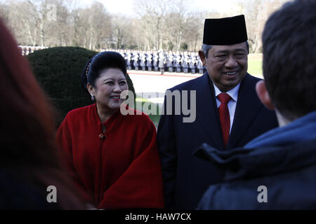 Il Presidente indonesiano Yudhoyono a Berlino. Foto Stock