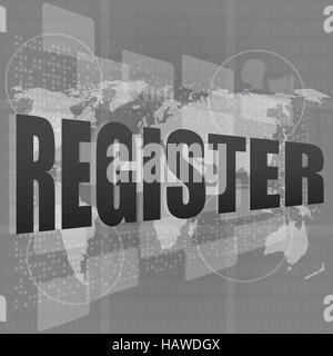 Il concetto di business: parole registrati sul display digitale Foto Stock