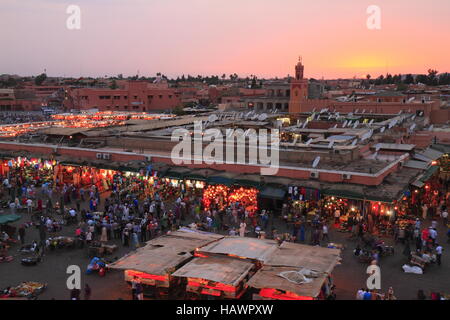 Jamaa el Fna Foto Stock