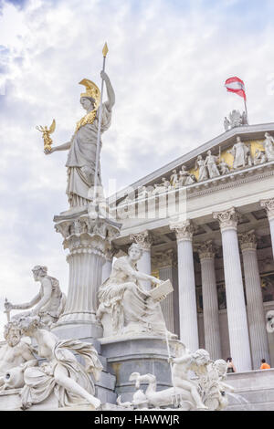 Athena-fontana, il parlamento Foto Stock