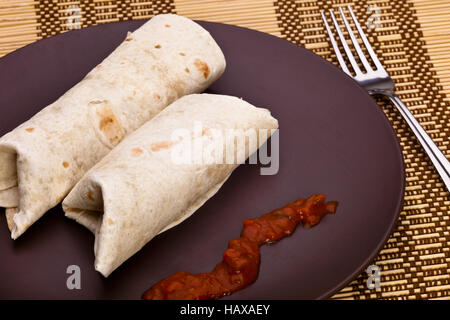 Ai burritos grassi Foto Stock