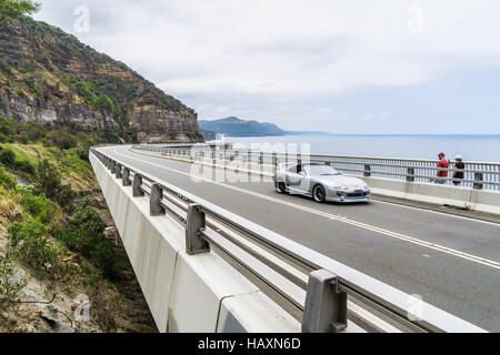 Il Sea Cliff Bridge in Coalcliffe, NSW, Australia Foto Stock