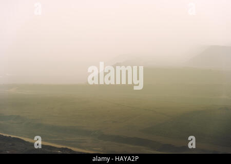 Miniera di Garzweiler nella nebbia Foto Stock