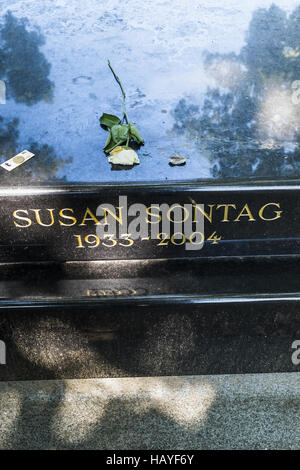 Graveside Susan Sontag Foto Stock