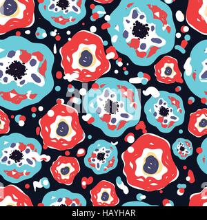 Fiori modello senza giunture Illustrazione Vettoriale