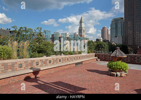 Il Giardino del cancro di speranza, Boston City Hall Plaza, Boston, Massachusetts, Stati Uniti. Foto Stock