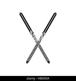 Giapponese di Kendo di icona di spada Illustrazione Vettoriale