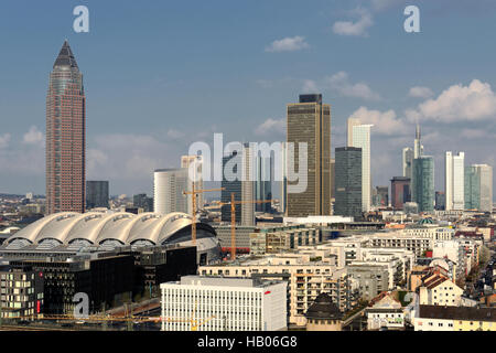 Lo skyline di Francoforte Foto Stock