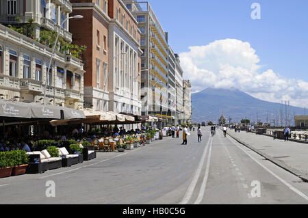 Waterside promenade, Napoli, campania, Italy Foto Stock
