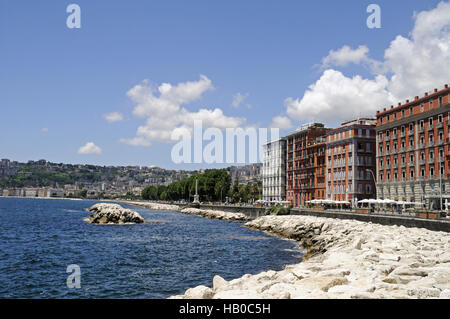 Waterside promenade, Napoli, campania, Italy Foto Stock