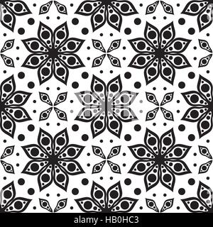 Vector seamless pattern. Moderna tessitura geometrico, floreale backgr Illustrazione Vettoriale