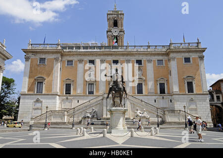 Palazzo Senatorio, Piazza del Campidoglio, Roma, Italia Foto Stock