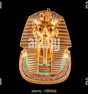 La maschera di Tutankhamon della mummia Foto Stock