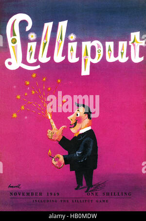 Coperchio anteriore del Lilliput magazine per il mese di novembre 1949 Foto Stock