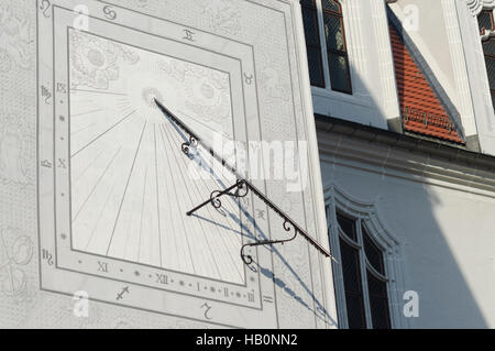 Meißen: Meridiana nel cortile di Albrechtsburg, , Sachsen, Sassonia, Germania Foto Stock