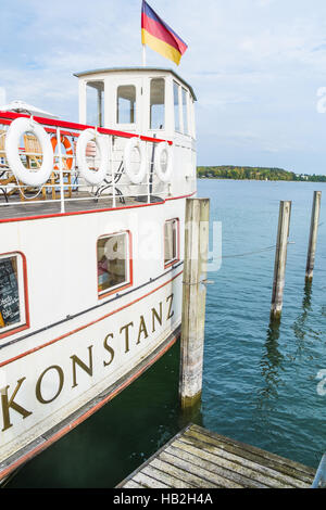 La motonave konstanz, Costanza, lago di Costanza Foto Stock