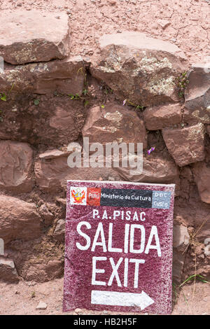 Inca muro fatto di pietre nella Valle Sacra, Perù Foto Stock