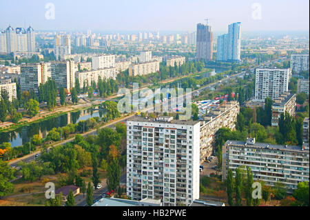 Kiev vista aerea, Ucraina Foto Stock