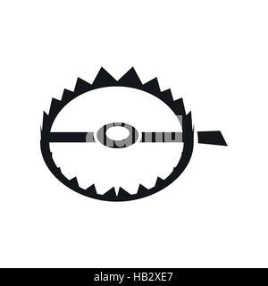 Metallo affilato icona trap Illustrazione Vettoriale