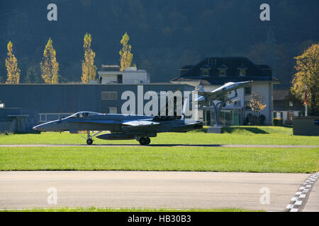 Schweiz, Meiringen, Flugplatz, FA 18 Hornet Foto Stock