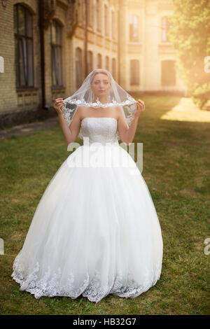 Bella Sposa.sposa#39;s verticale. Foto Stock