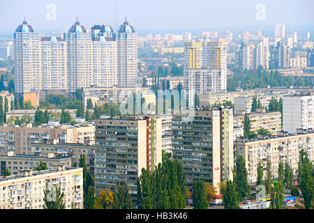 Kiev sinistra dello skyline di banca, Ucraina Foto Stock