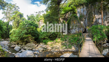 Devil's Cave, la tettoia e la foresta in Merida Foto Stock