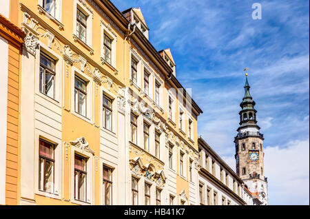 Old town houses in Gorlitz Foto Stock