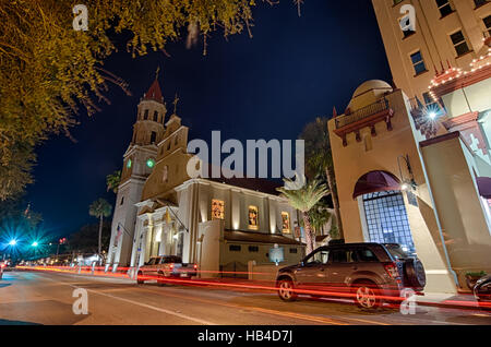 Sant'Agostino città scene di strada atnight Foto Stock