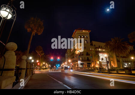 Sant'Agostino città scene di strada atnight Foto Stock