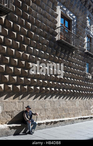 Il XV secolo. Casa de los Picos nella città di Segovia, Spagna Foto Stock