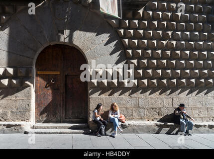 Il XV secolo. Casa de los Picos nella città di Segovia, Spagna Foto Stock