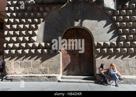 Il XV secolo. Casa de los Picos nella città di Segovia, Spagna Foto Stock