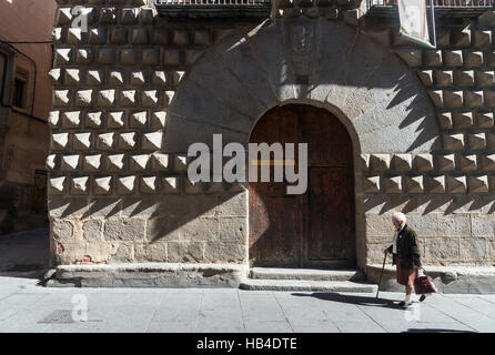 Il XV secolo. Casa de los Picos nella città di Segovia, Spagna Foto Stock