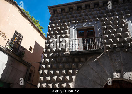 Il XV secolo. Casa de los Picos nella città di Segovia, Spagna Foto Stock