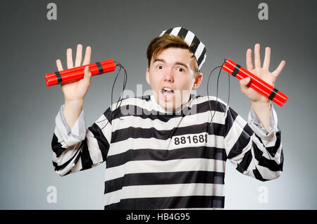 Funny detenuto in carcere concept Foto Stock