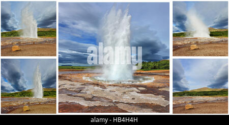 Scheda di memoria - geyser Strokkur Foto Stock