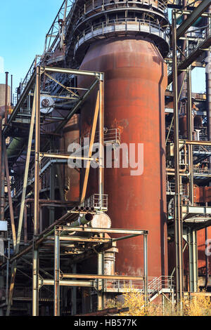 Le acciaierie Phoenix West e le ferriererie di altoforno, precedentemente parte di ThyssenKrupp Steel a Dortmund, Germania Foto Stock