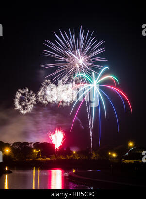 Fuochi d'artificio di rosa di Tralee Festival nella Contea di Kerry, Irlanda Foto Stock